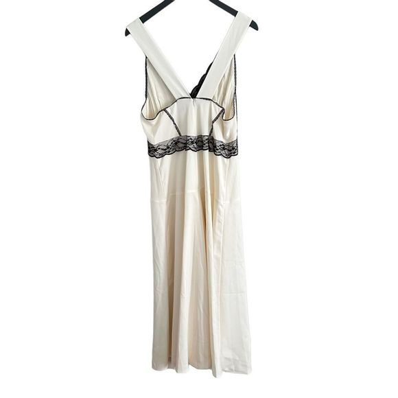 ME+EM Satin And Lace Full-Length Slip Dress - Picture 9 of 12